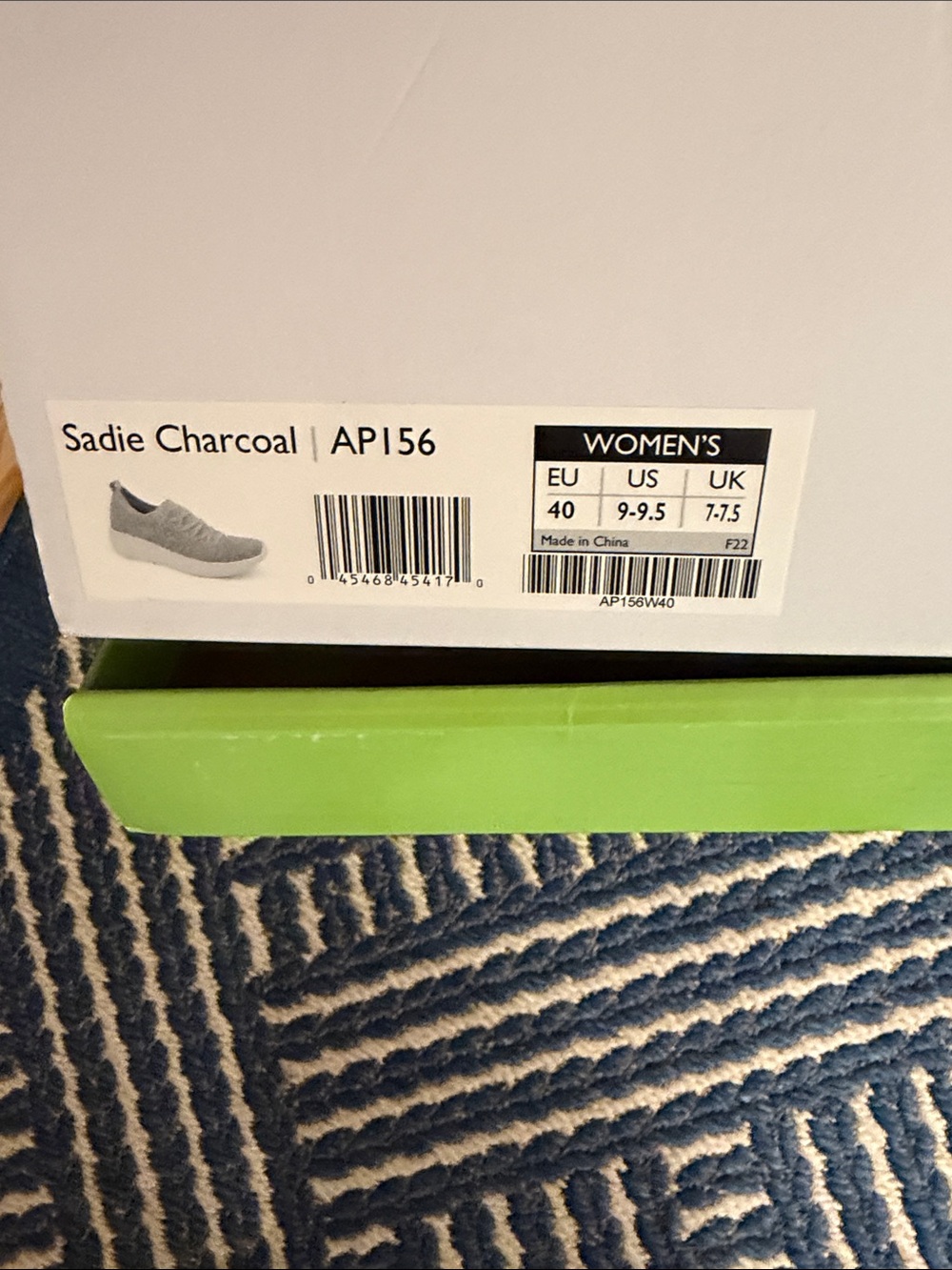 Aetrex Charcoal Knit Athletic Sneakers, women’s 9.5 new with tags - Picture 2 of 4